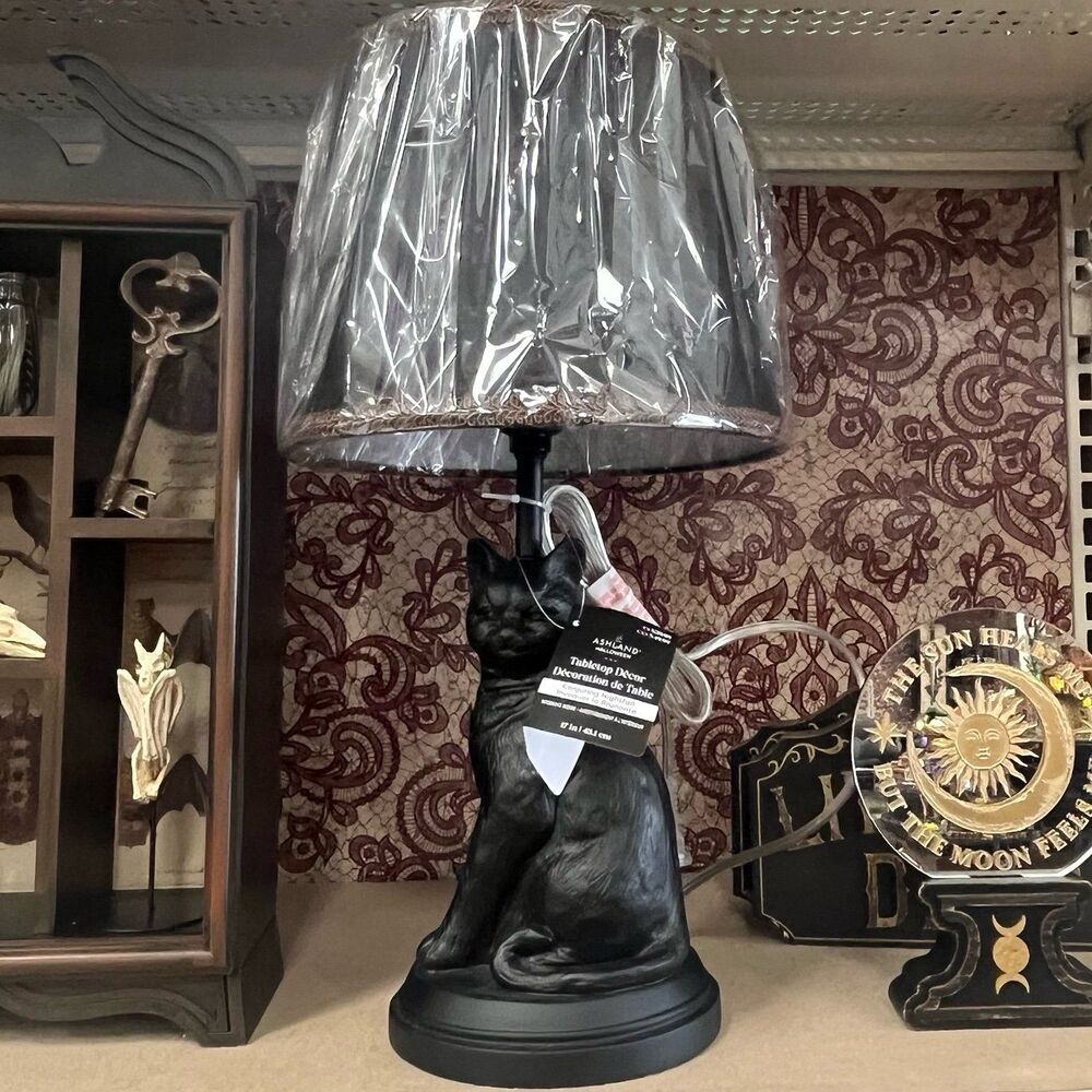 Ashland Halloween Black Cat Lamp Tabletop Decor